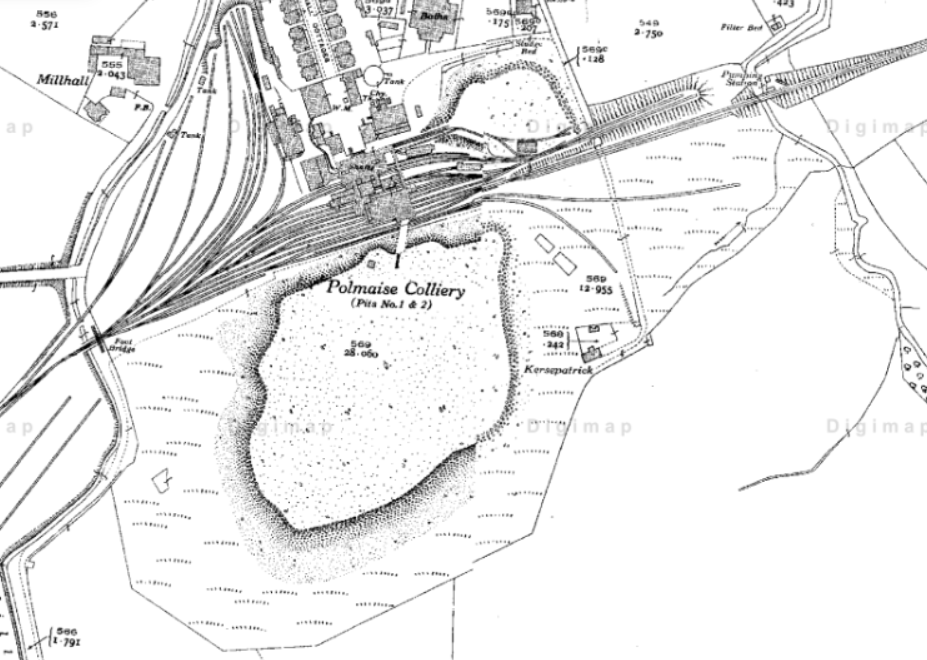 Map of the area from 1940s